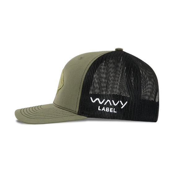 Wavy Embroidered 3D Puff Crappie Hat